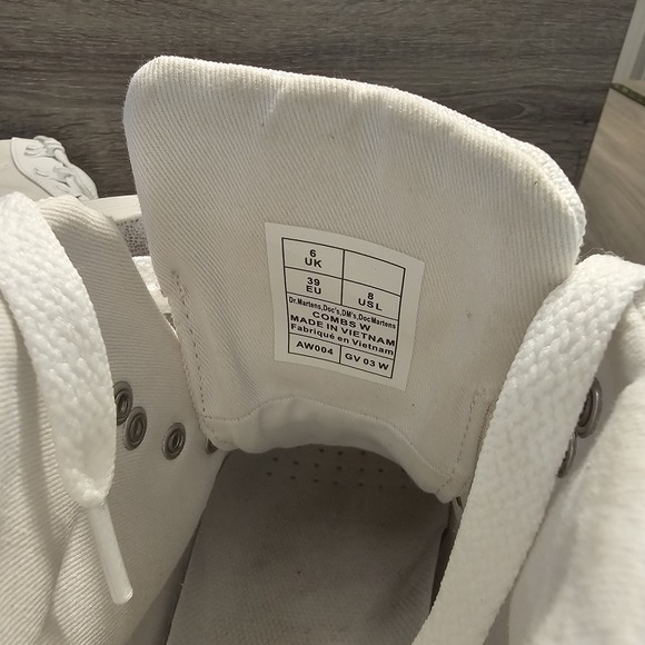 Dr. Martens Combs Boots White Poly Women's Size 8 - Picture 11 of 11